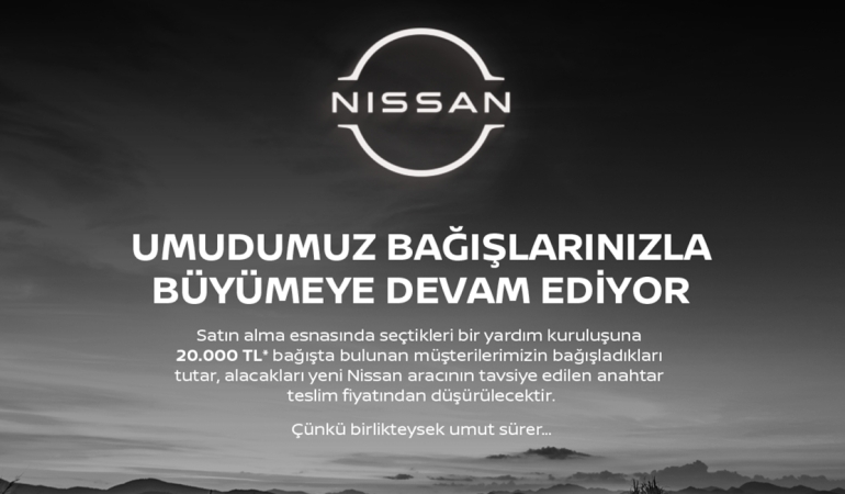 Nissan Türkiye’nin deprem bölgesine bağışları devam ediyor