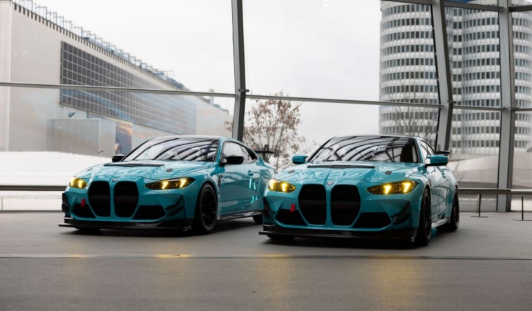 Borusan Turkish Blue Rengindeki BMW M4 GT4 EVO